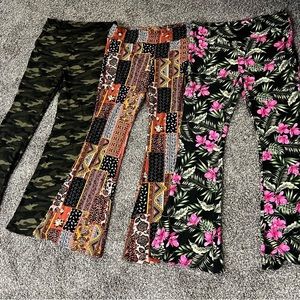 Printed floral yoga pants